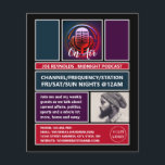Op Air Podcaster, Retro Podcast Adverteren Flyer<br><div class="desc">Op Air Podcaster,  Retro Podcast Adverteren Flyer door The Visitekaartje Store.</div>