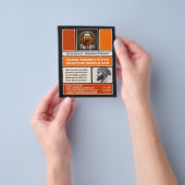 Op Air Podcaster, Retro Podcast Adverteren Flyer (Hand)