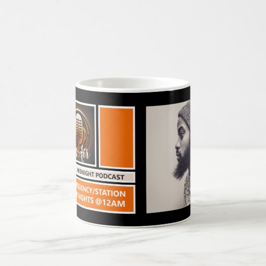 Op Air Podcaster, Retro Podcast Adverteren Koffiemok (Center)