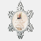 Op Angel's Wings Foto Sneeuwvlok Ornament (Rechts)