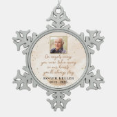 Op Angel's Wings Foto Sneeuwvlok Ornament (Voorkant)