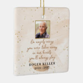 Op Angel's Wings Photo Square Ornament (Rechts)