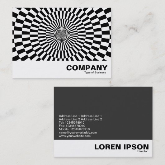 Op art 02 - zwart en wit visitekaartje (Voorkant / Achterkant)