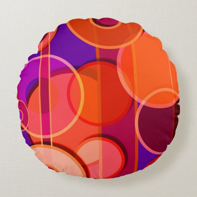 Op Art #23 Rond Kussen (Voorkant)