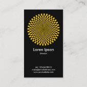 Op Art — Amber en Black Visitekaartje (Achterkant)