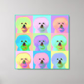 Op Art - Bichon Frise Canvas Afdruk (Voorkant)