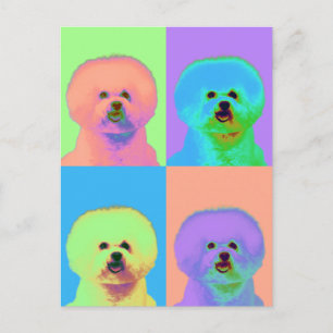 Op Art - Bichon Frise - Cody Briefkaart