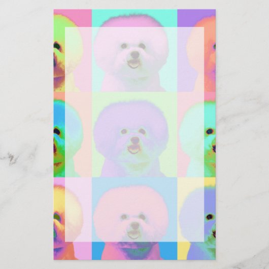 Op Art - Bichon Frise - Cody Briefpapier (Voorkant)
