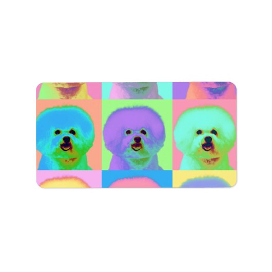 Op Art - Bichon Frise - Cody Etiket (Voorkant)