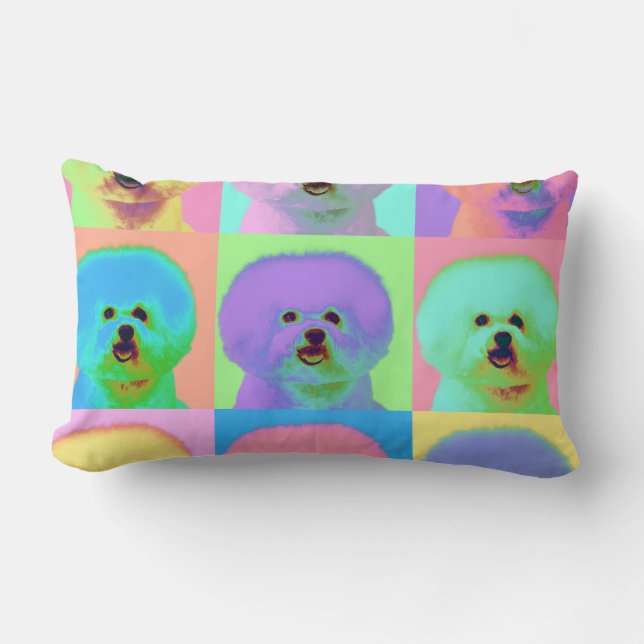 Op Art - Bichon Frise - Cody Kussen (Voorkant)