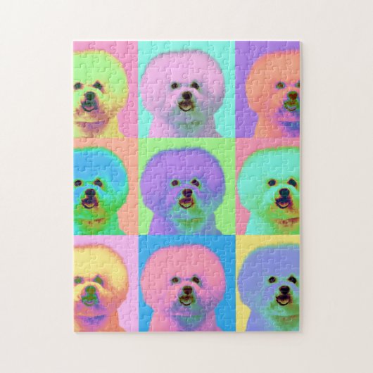 Op Art - Bichon Frise - Cody Legpuzzel (Verticaal)