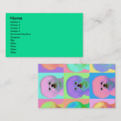 Op Art - Bichon Frise - Cody Visitekaartje (Voorkant / Achterkant)