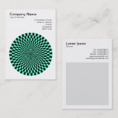 Op Art — Black en Turquoise Visitekaartje (Voorkant / Achterkant)