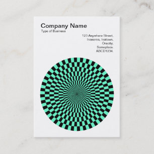 Op Art — Black en Turquoise Visitekaartje