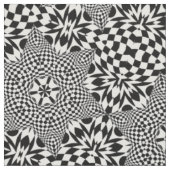 Op Art Black en White Stof (Close Up)