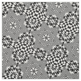 Op Art Black en White Stof