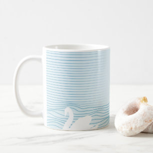 OP Art Blue Swan Drift Mok