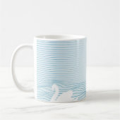 OP Art Blue Swan Drift Mok (Links)