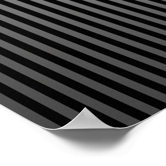 Op Art Bulging Vertical Stripes Black en White 2 Poster (Hoek)