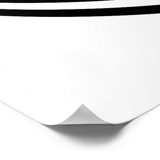 Op Art Bullseye Excentric Black White Poster (Hoek)