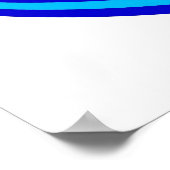 Op Art Bullseye Excentric Blue Bleek Poster (Hoek)