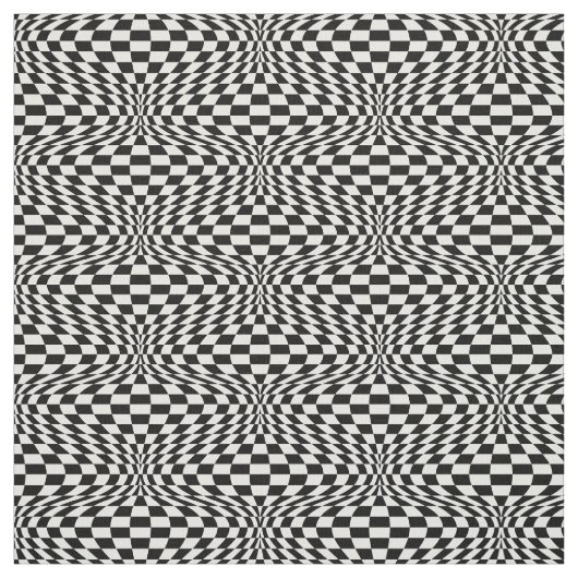 Op art Checkerboard Stof (Swatch)
