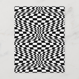 Op Art Checks Briefkaart
