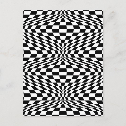 Op Art Checks Briefkaart (Voorkant)