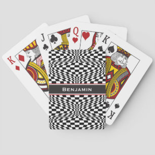 Op Art Checks Speelkaarten