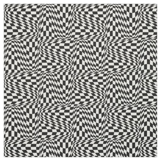 Op Art Checks Stof (Swatch)