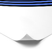 Op Art Concentric Circles Blue boven Black Poster (Hoek)