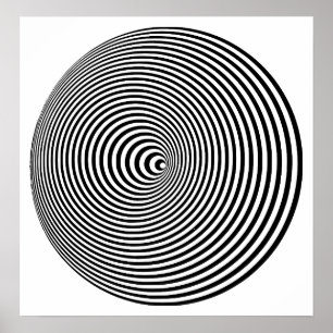 Op art Concentric Circles Poster