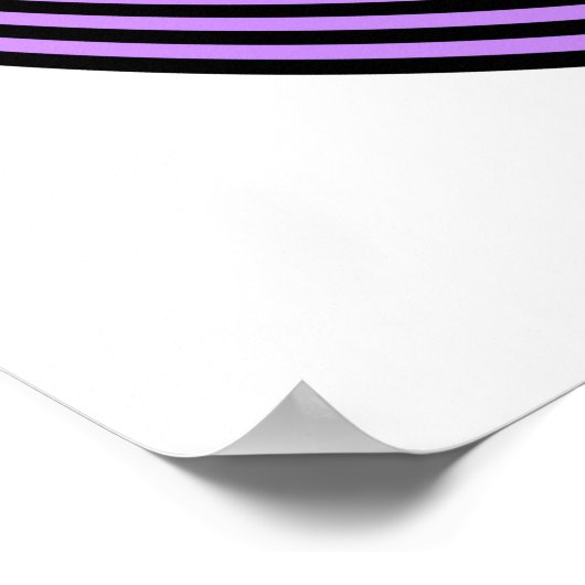 Op Art Concentric Circles Violet Over Black Poster (Hoek)