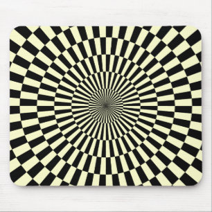 Op Art — Cream en Black Muismat