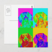 Op Art Dachshund Briefkaart (Voorkant / Achterkant)