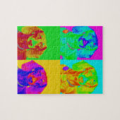 Op Art Dachshund Legpuzzel (Horizontaal)