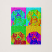 Op Art Dachshund Legpuzzel (Verticaal)