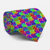 Op Art Dachshund Stropdas (Opgerold)