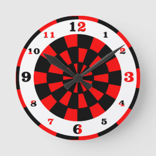 Op Art Dartbord Uiterlijk Genummerd Ronde Klok