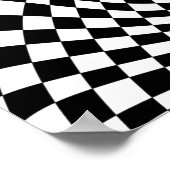 Op-Art Flash Black en White Poster (Hoek)
