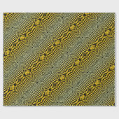 Op-Art Flash Goud en Zwart Cadeaupapier (Vlak)