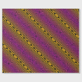 Op-Art Flash Paars, Gold en Black Cadeaupapier (Vlak)