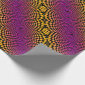 Op-Art Flash Paars, Gold en Black Cadeaupapier (Hoek)
