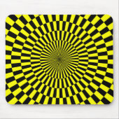 Op Art - Geel en Zwart Muismat (Voorkant)