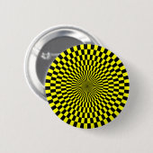 Op Art — Geel en zwart Ronde Button 5,7 Cm (Voorkant /achterkant)