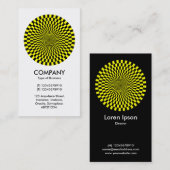 Op Art - Geel en Zwart Visitekaartje (Voorkant / Achterkant)