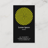Op Art - Geel en Zwart Visitekaartje (Achterkant)