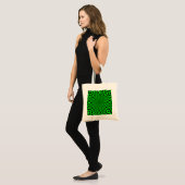 Op Art: Groen en Zwart Tote Bag (Voorkant (model))