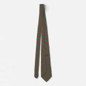 Op-Art Groene Rode Kerst Midcentury Modern Stropdas (Achterkant)