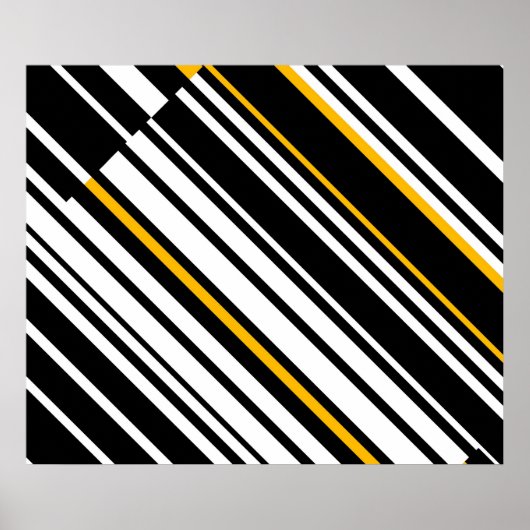 Op Art Homage naar GF diagonale lijnen Vier Poster (Voorkant)